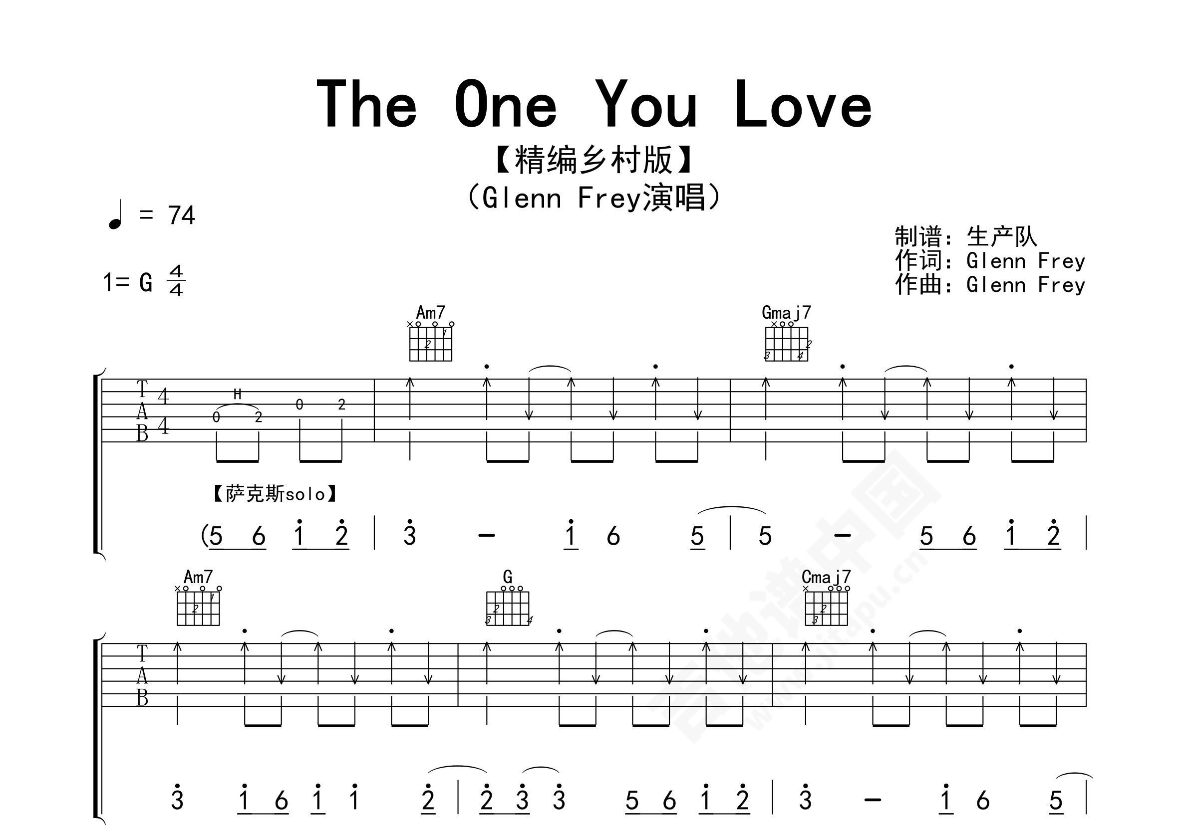 The One You Love Glenn Frey G 